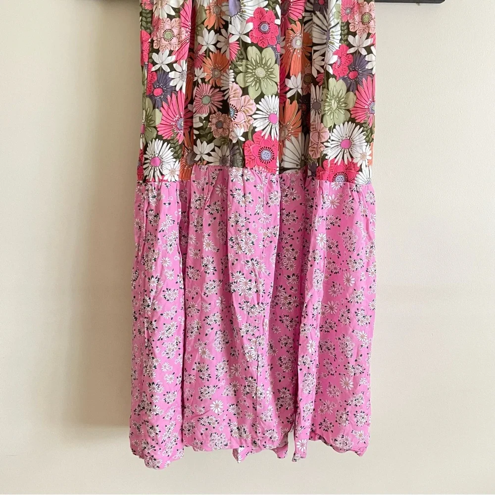 Agua Bendita Alani Java Maxi Dress Pink Bloom Large Underwire NWT - Picture 14 of 16